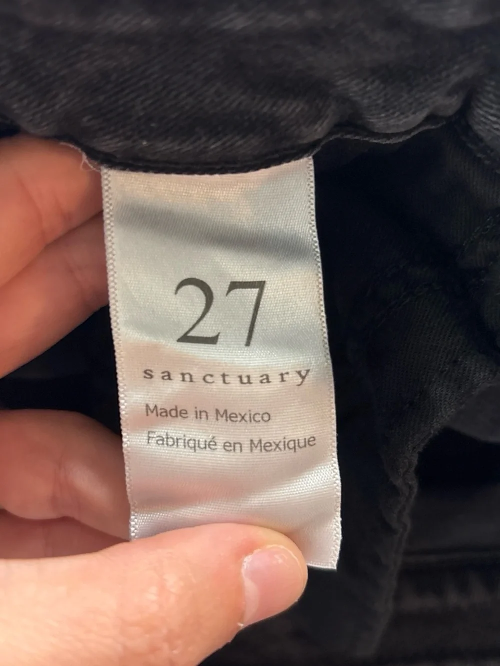 Sanctuary Black Denim Jeans with Copper Button